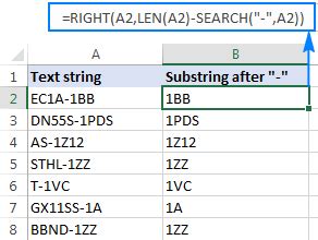 Excel substring functions to extract text from cell .